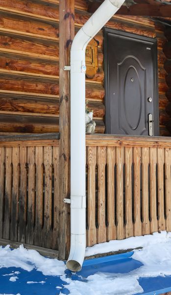 Porch Downspout Installation in Kinston