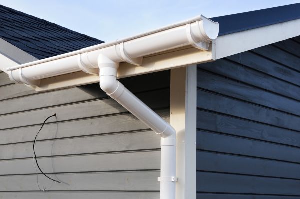 PVC Rain Gutter Installation in Kinston